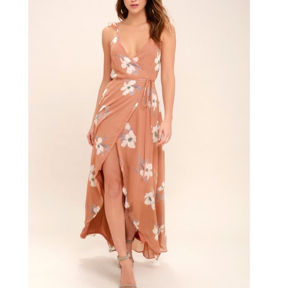 LULU’S High - Low Wrap Dress 🌸 - Picture 2 of 10